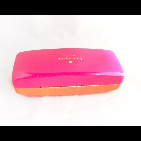 Kate Spade Eyeglasses Hard Case Pink Orange - Picture 4 of 6